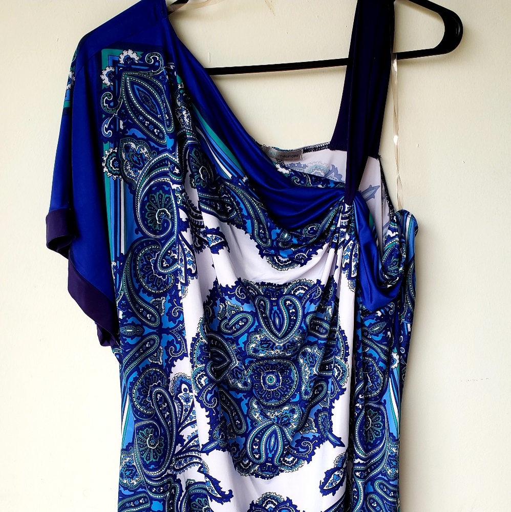 Gorgeous one shoulder silky blouse